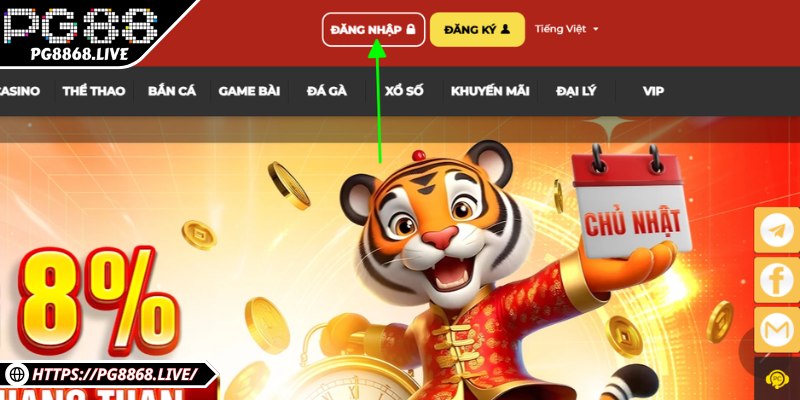 Giao diện đăng nhập PG88 được thiết kế tối giản, thân thiện và siêu tốc